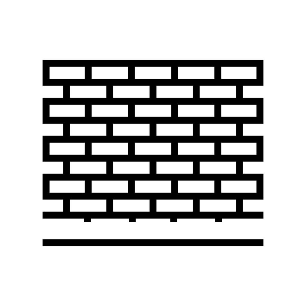 wall fence line icon vector illustration