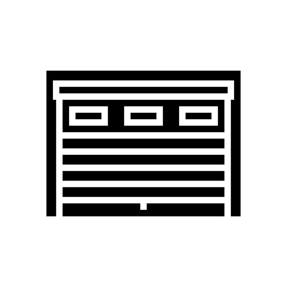 garage gate glyph icon vector illustration