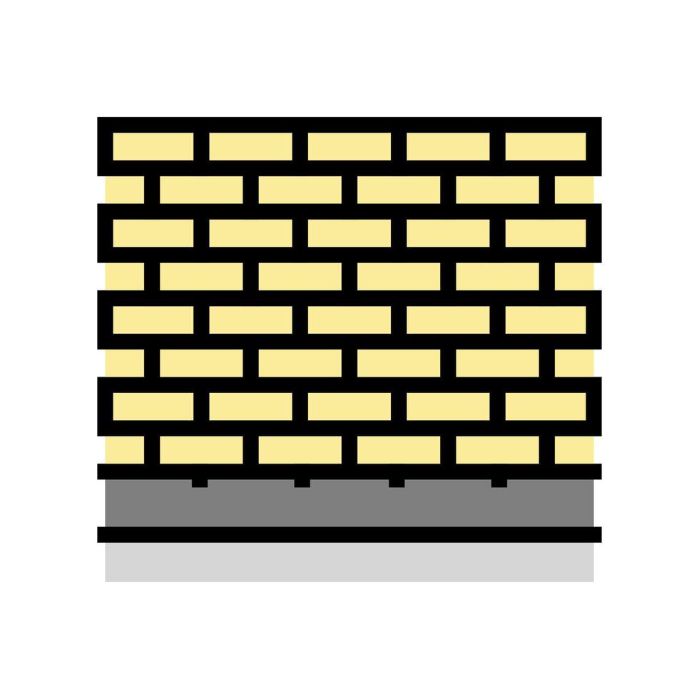 wall fence color icon vector illustration
