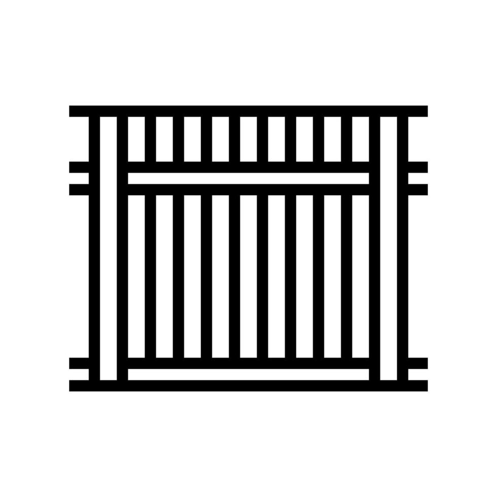 backyard fence line icon vector illustration