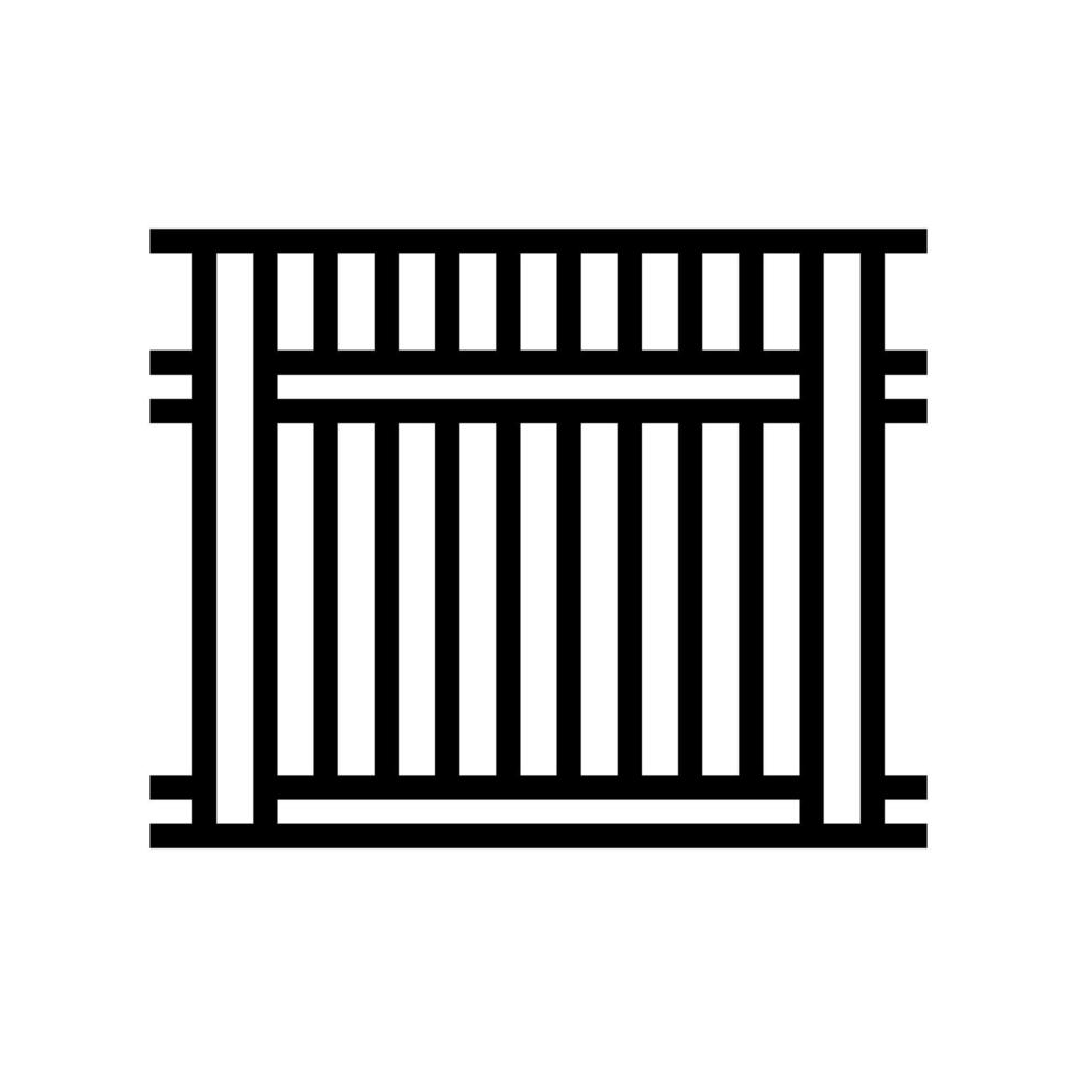 backyard fence line icon vector illustration