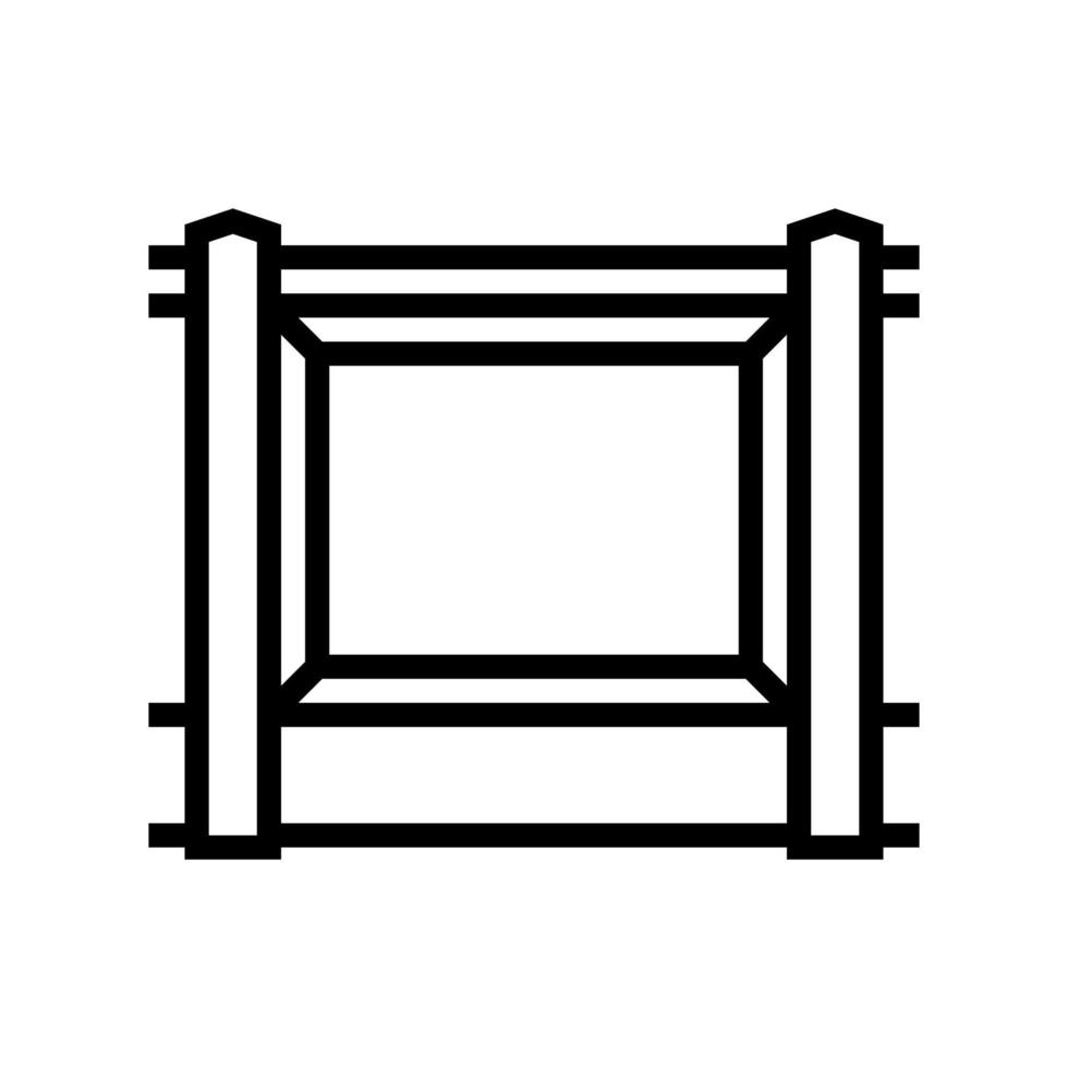 panel fence line icon vector illustration
