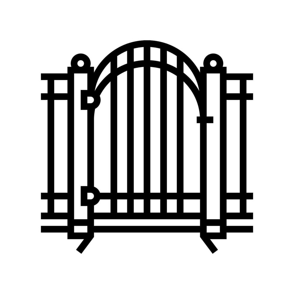 gate fence line icon vector illustration