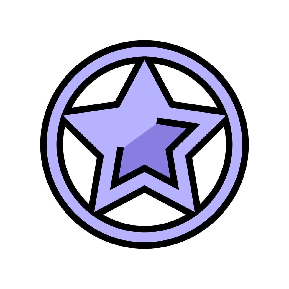 ilustración de vector de icono de color de premio de juego estrella