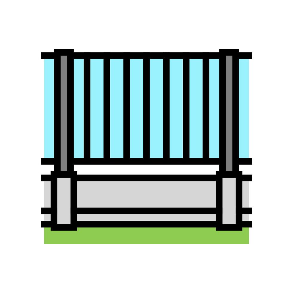 ilustración de vector de icono de color de valla de casa