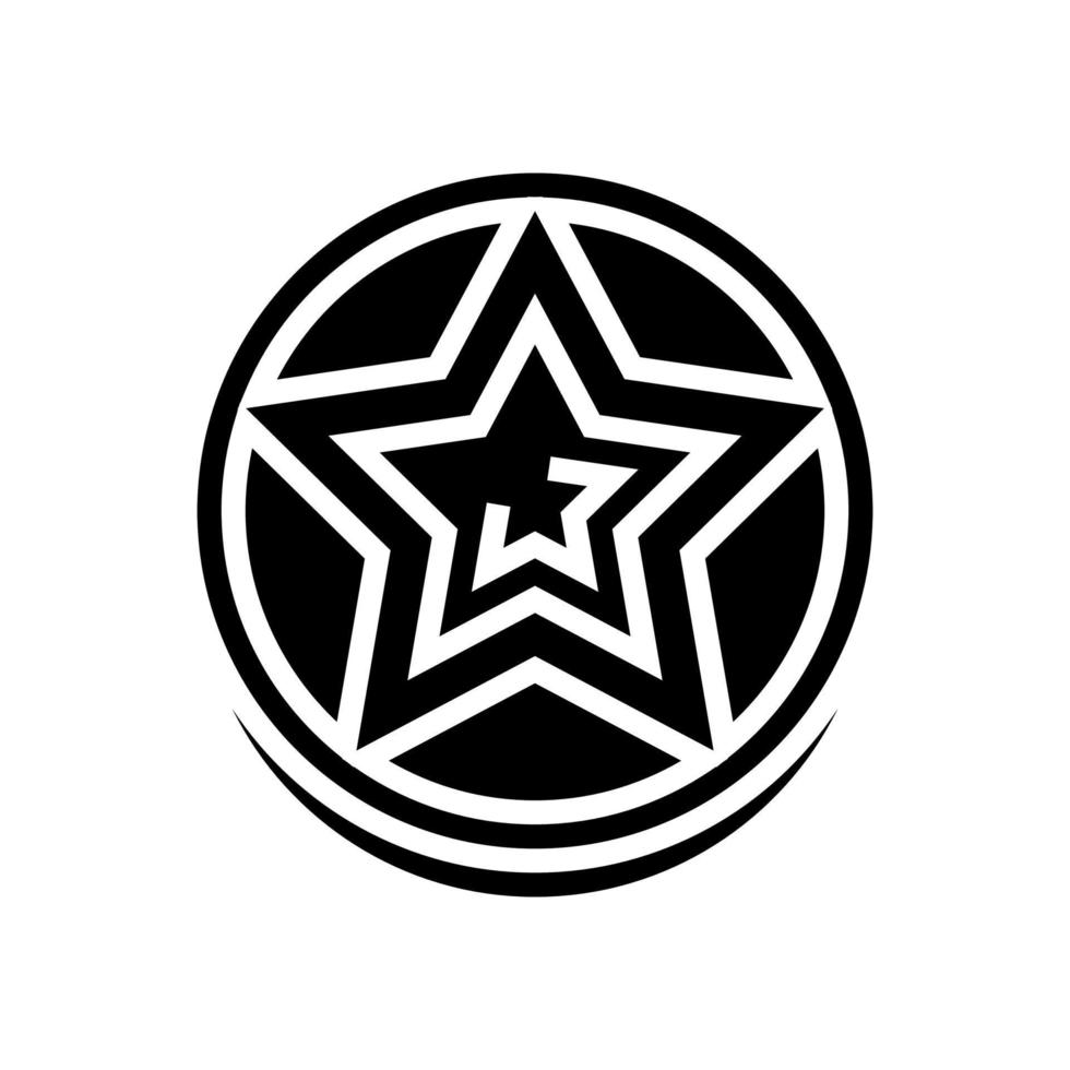 star video game reward glyph icon vector illustration