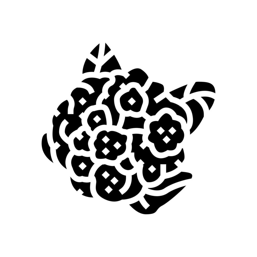 cauliflower cabbage glyph icon vector illustration