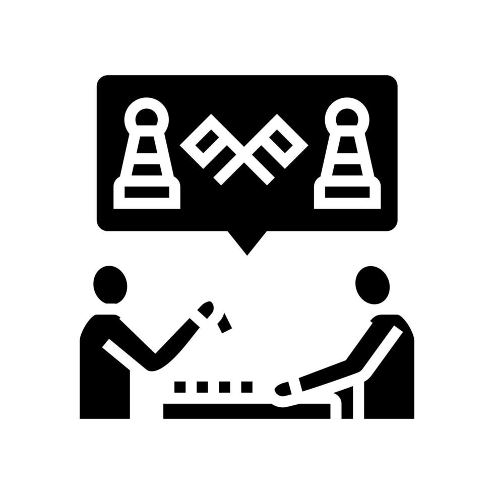 chess game playing gamer glyph icon vector illustration
