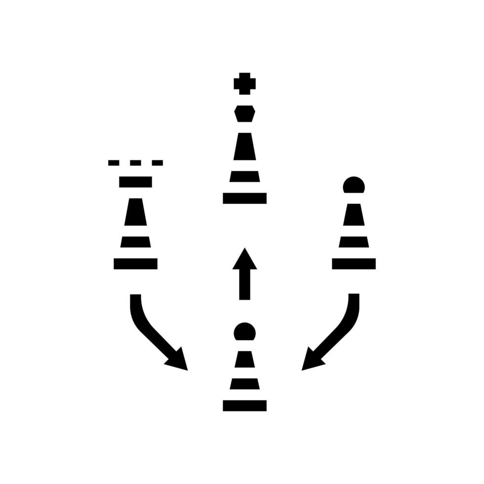 strategy chess glyph icon vector illustration