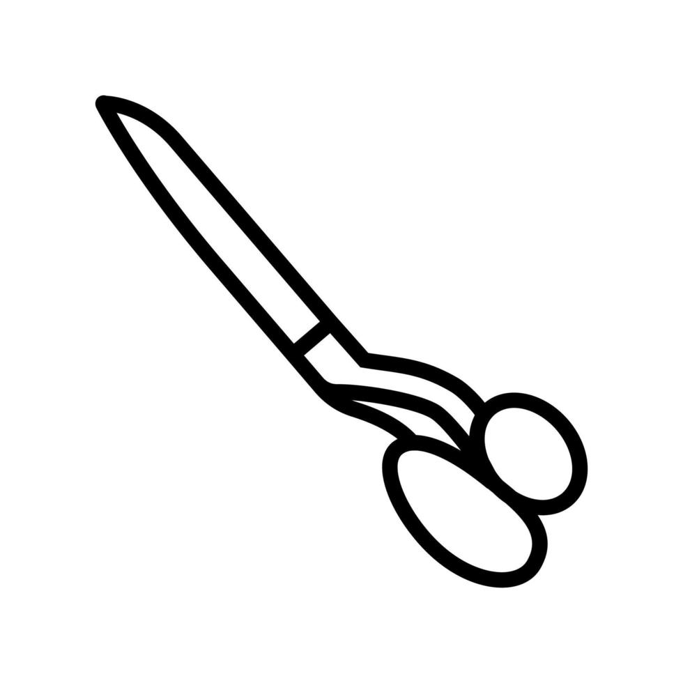 scissors tool line icon vector illustration