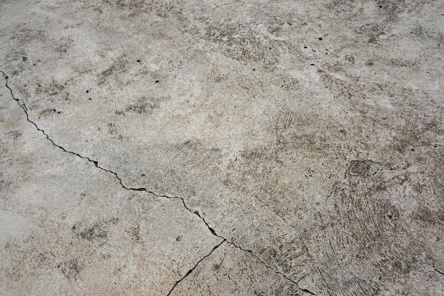 The cement floor is not grey. There are cracks. Divide the cement into 3 parts unequal size. Texture or background. photo