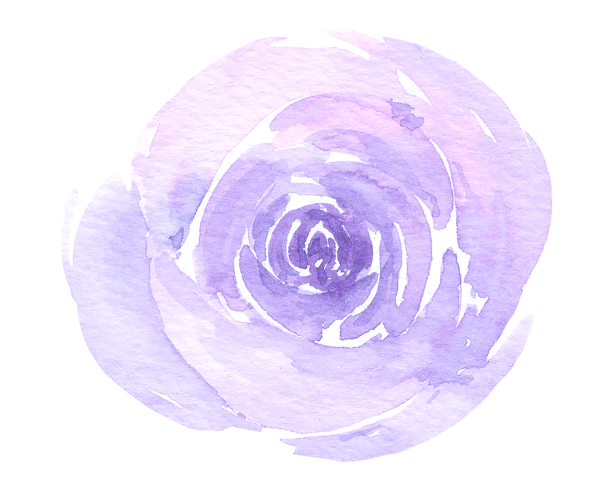 Violet Flower watercolor wedding flower png