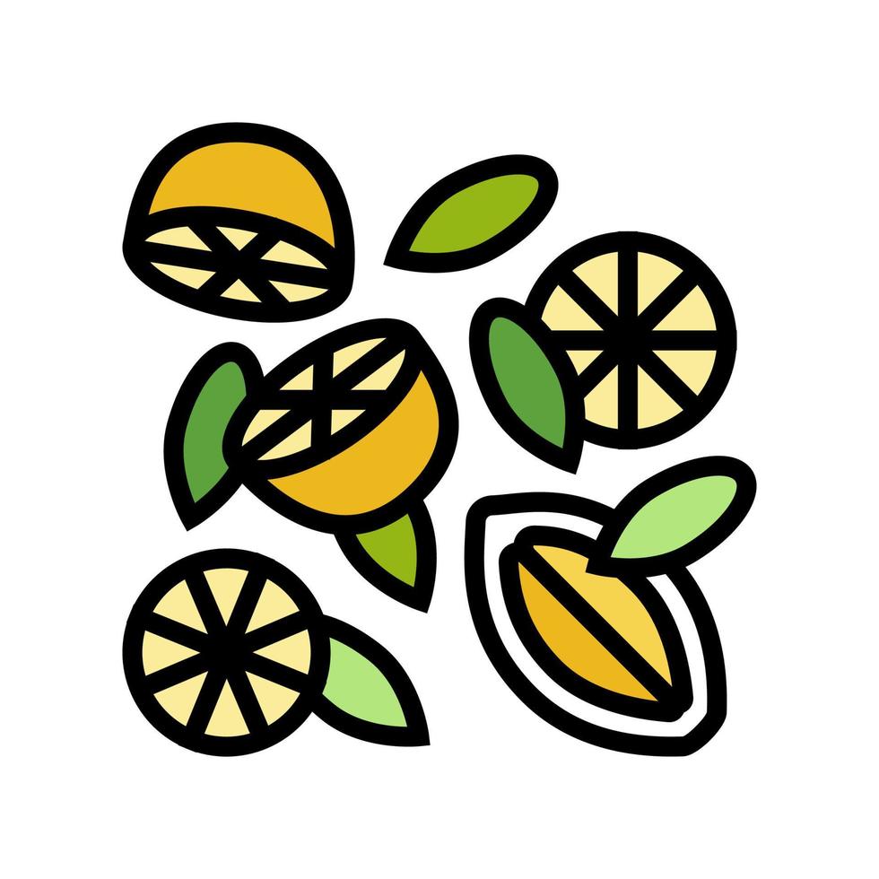 composición color limón icono vector ilustración