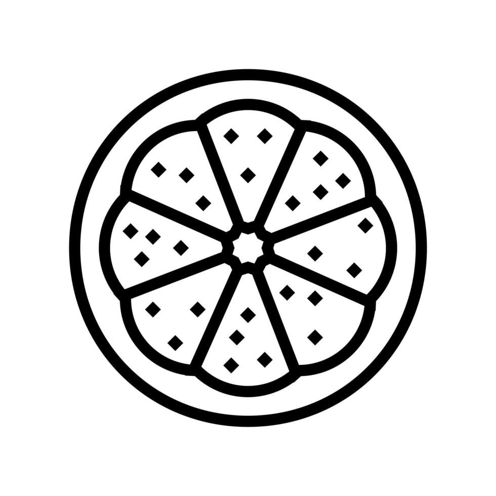 slice lemon line icon vector illustration