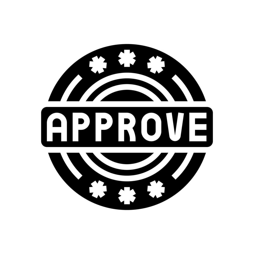 quality approve glyph icon vector illustration
