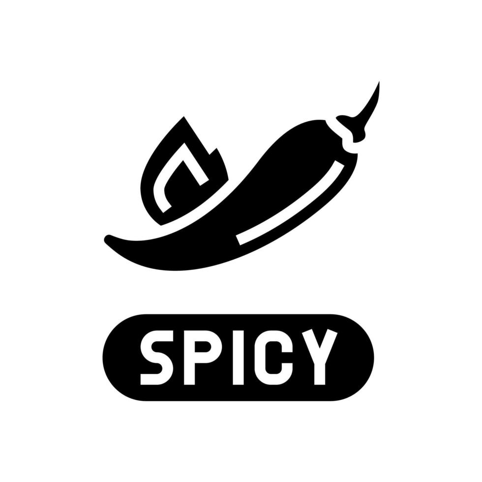 spicy level spicy glyph icon vector illustration