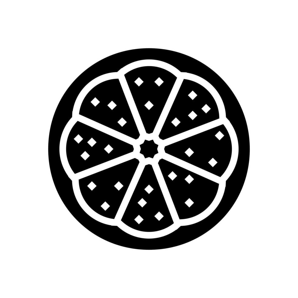 rebanada limón glifo icono vector ilustración