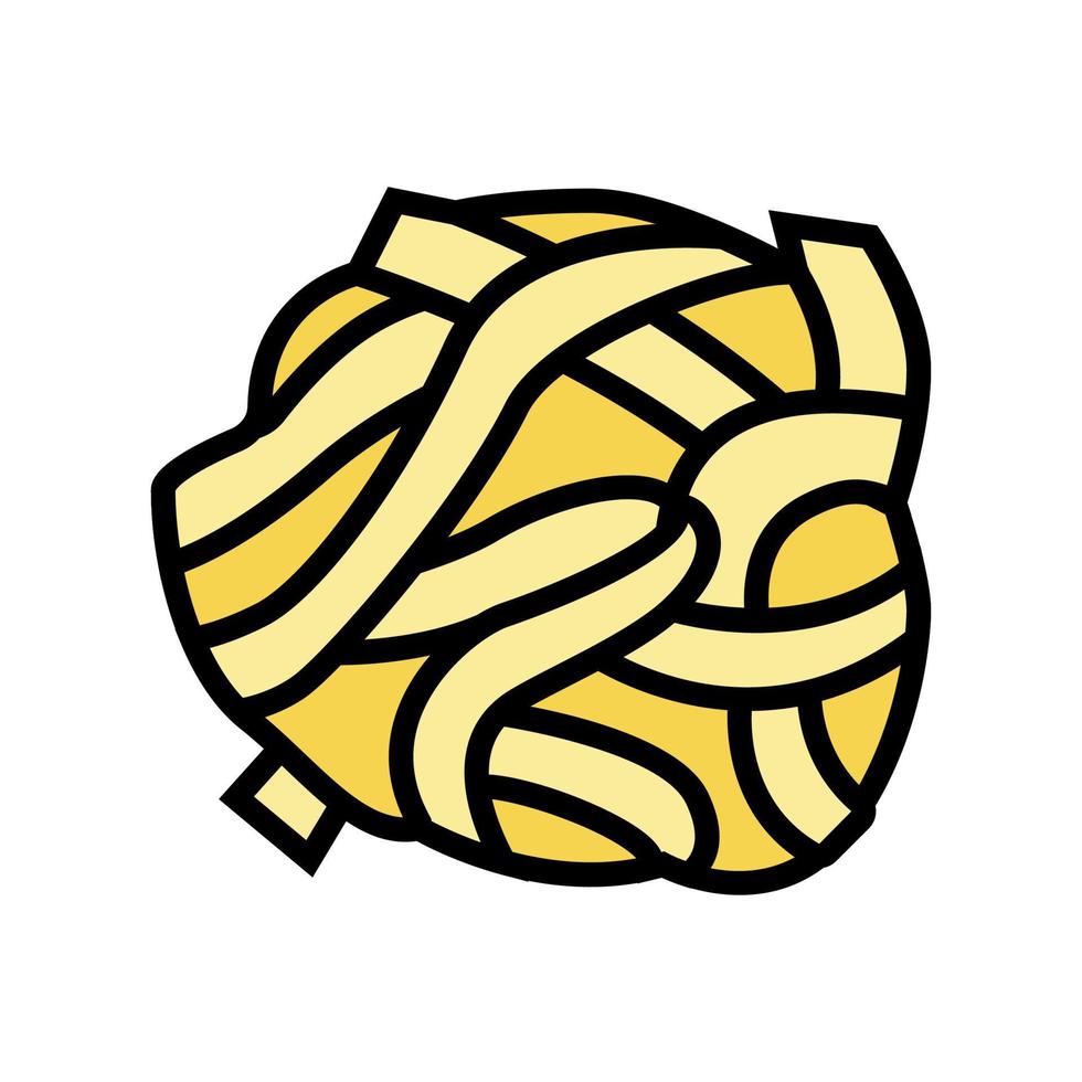 tagliatelle pasta color icon vector illustration