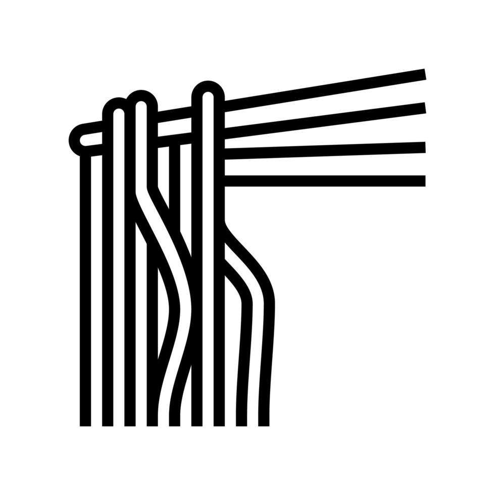 fideos pasta línea icono vector ilustración