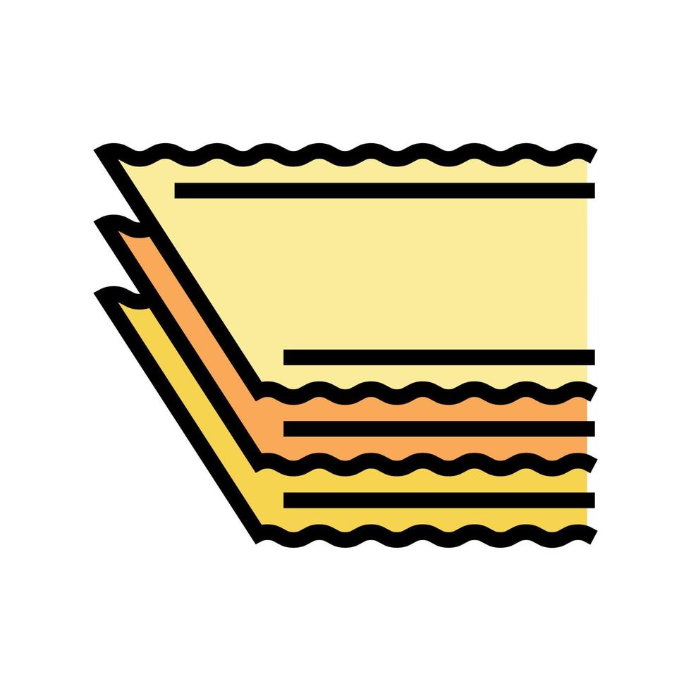 lasagna pasta color icon vector illustration