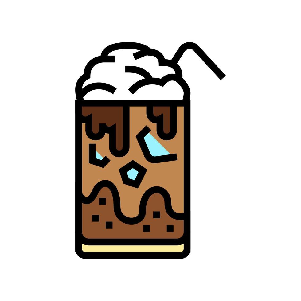 Ilustración de vector de icono de color chocolate hielo