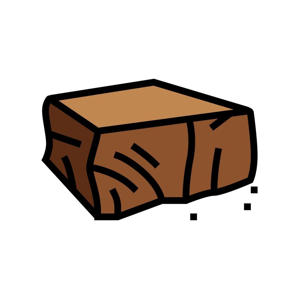 block chocolate color icon vector illustration