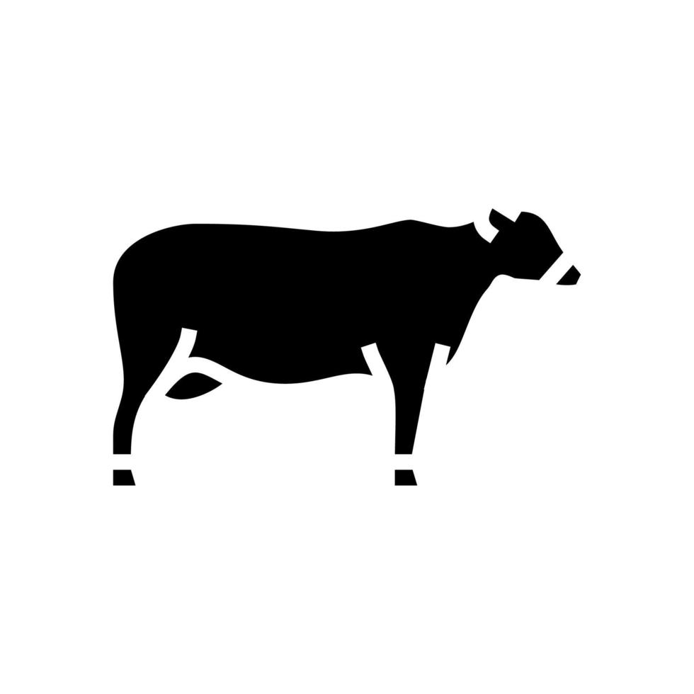 cattle beef glyph icon vector illustration