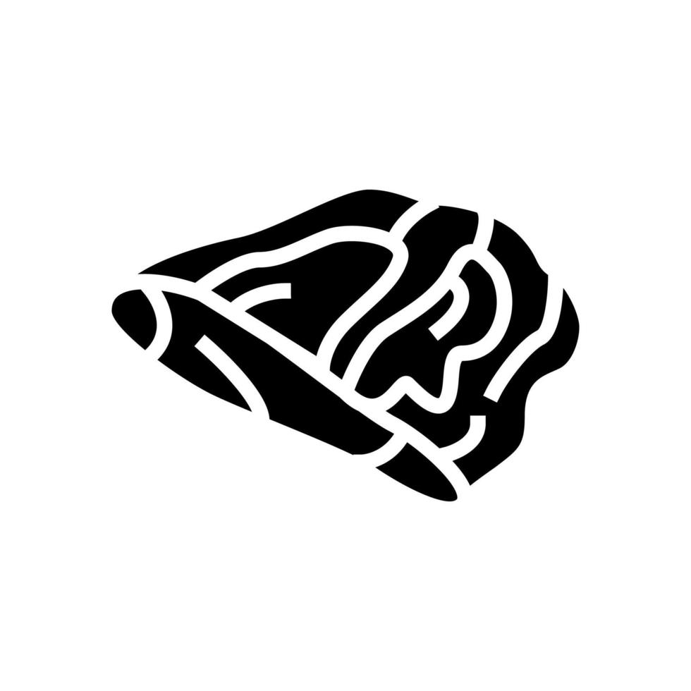 Ilustración de vector de icono de glifo de carne de res de pechuga