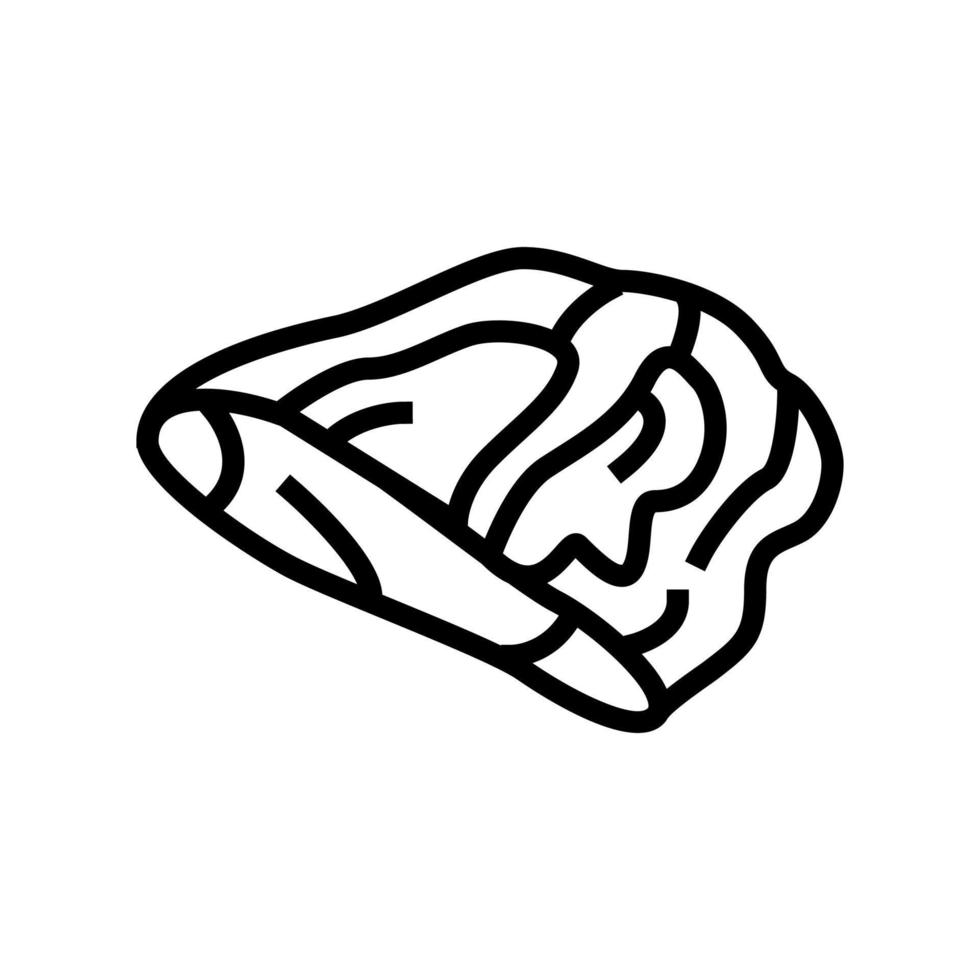 Ilustración de vector de icono de línea de carne de res de pechuga