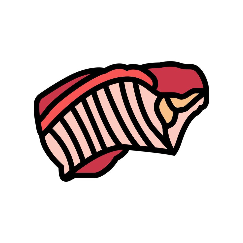 rib beef color icon vector illustration