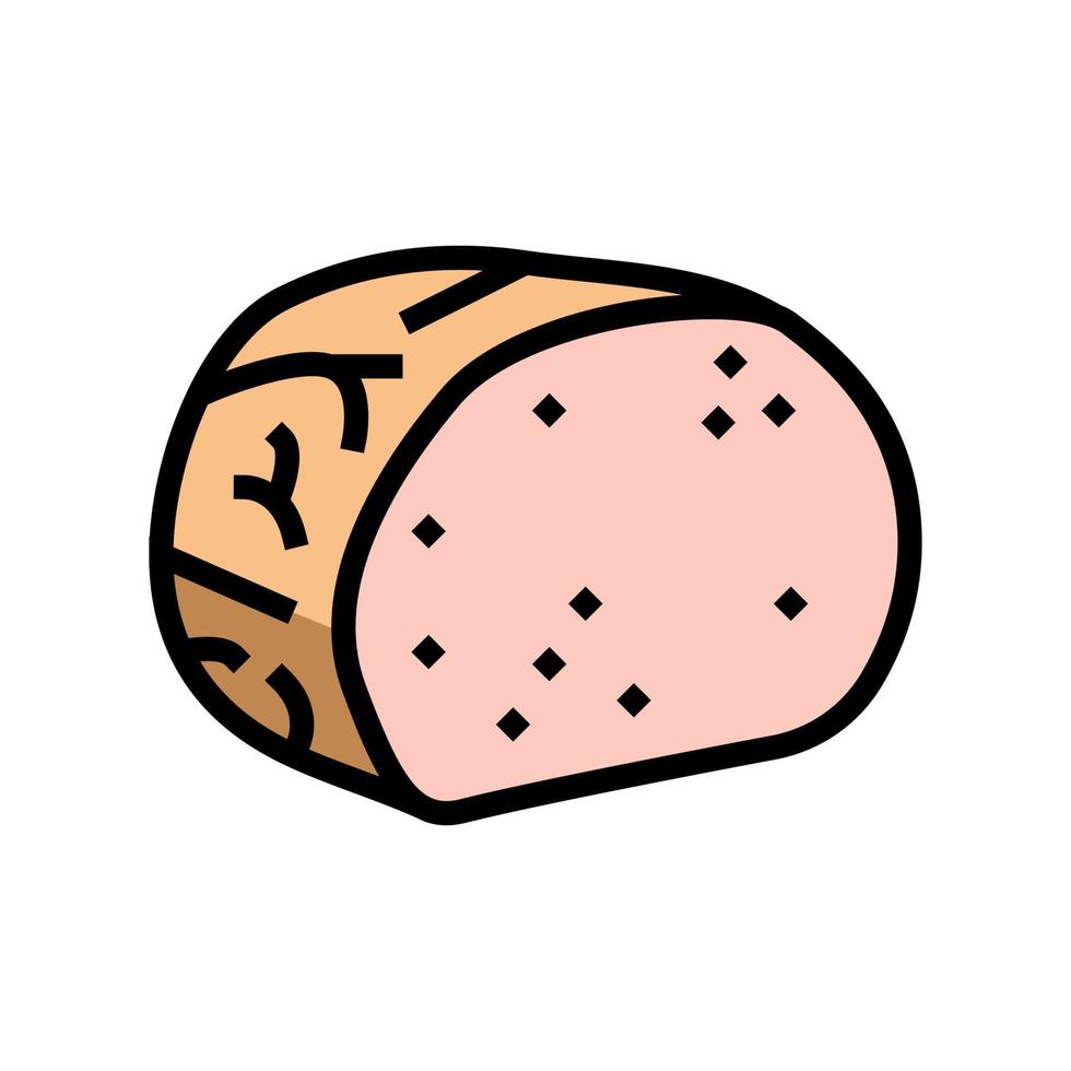 ham beef color icon vector illustration