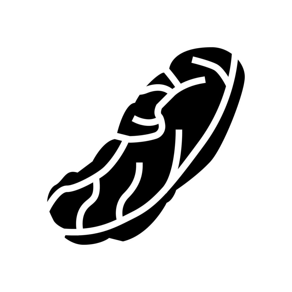 bistec carne glifo icono vector ilustración