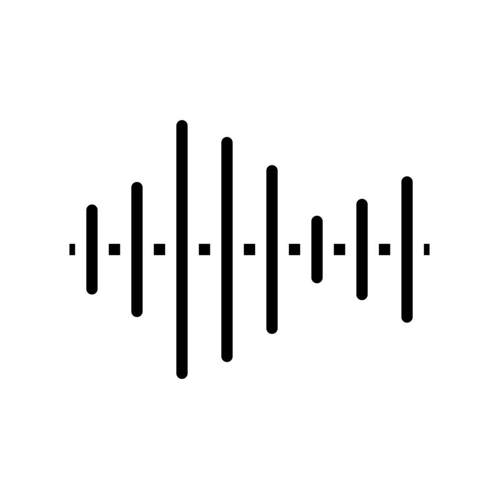 sound equalizer glyph icon vector illustration