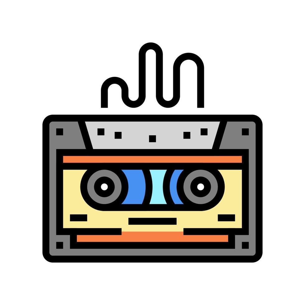 tape with music color icon vector illustration