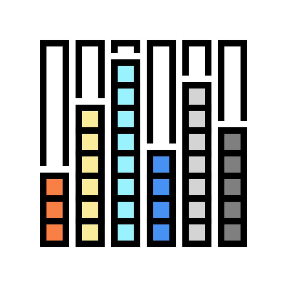 ilustración de vector de icono de color de música de volumen