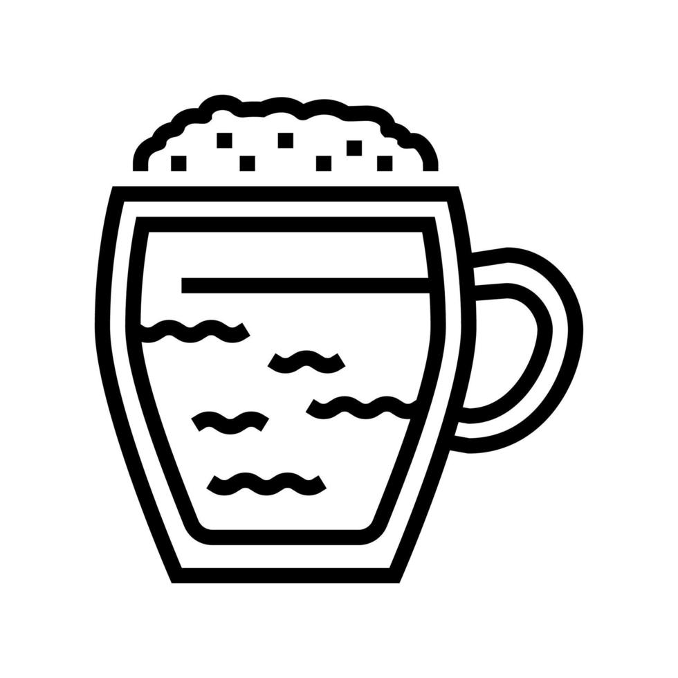 hot chocolate line icon vector illustration