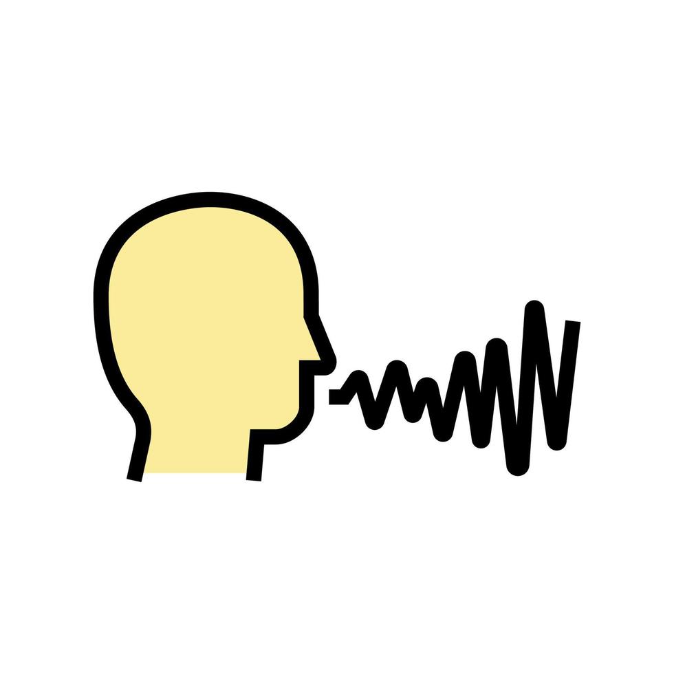 voice vocal color icon vector illustration