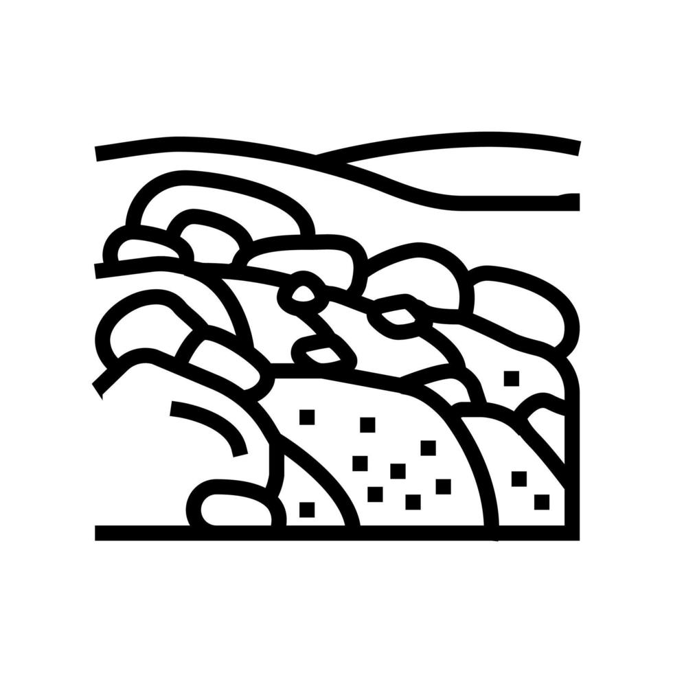 rápidos río línea icono vector ilustración