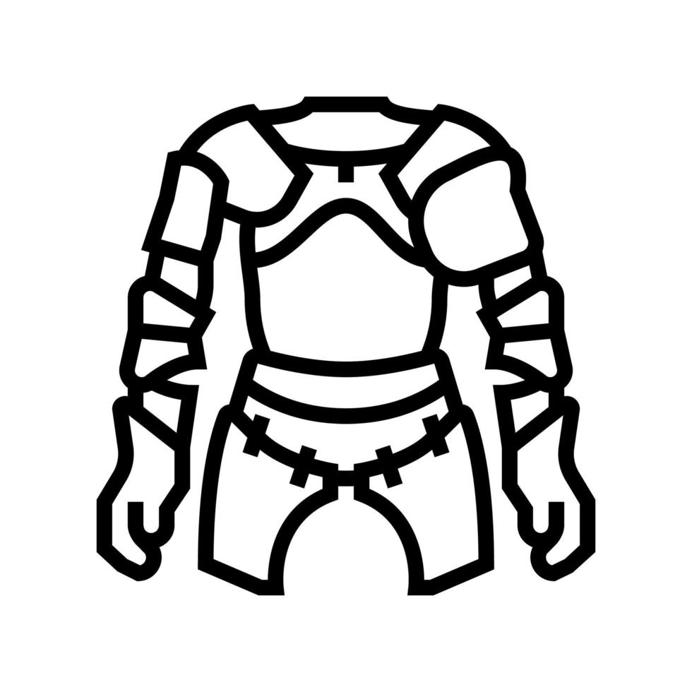 armor knight line icon vector illustration