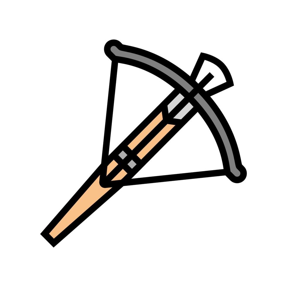 flecha ballesta color icono vector ilustración