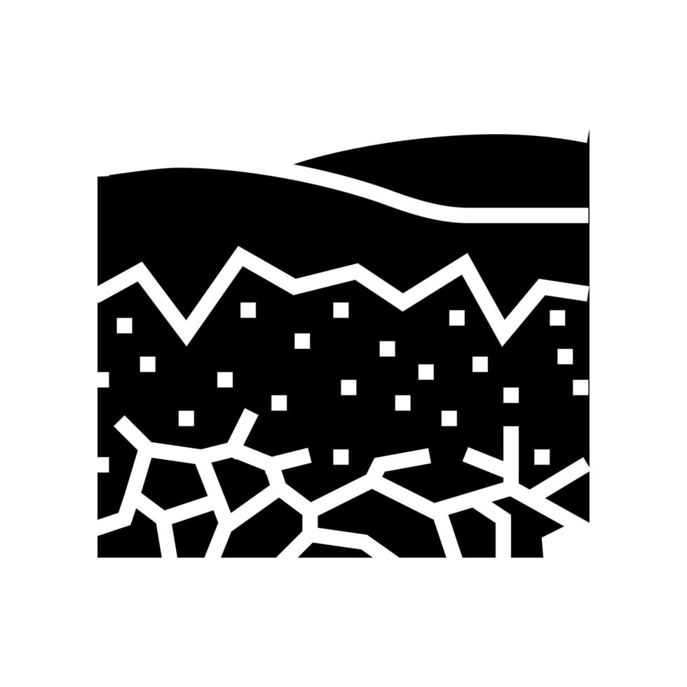 dry river glyph icon vector illustration