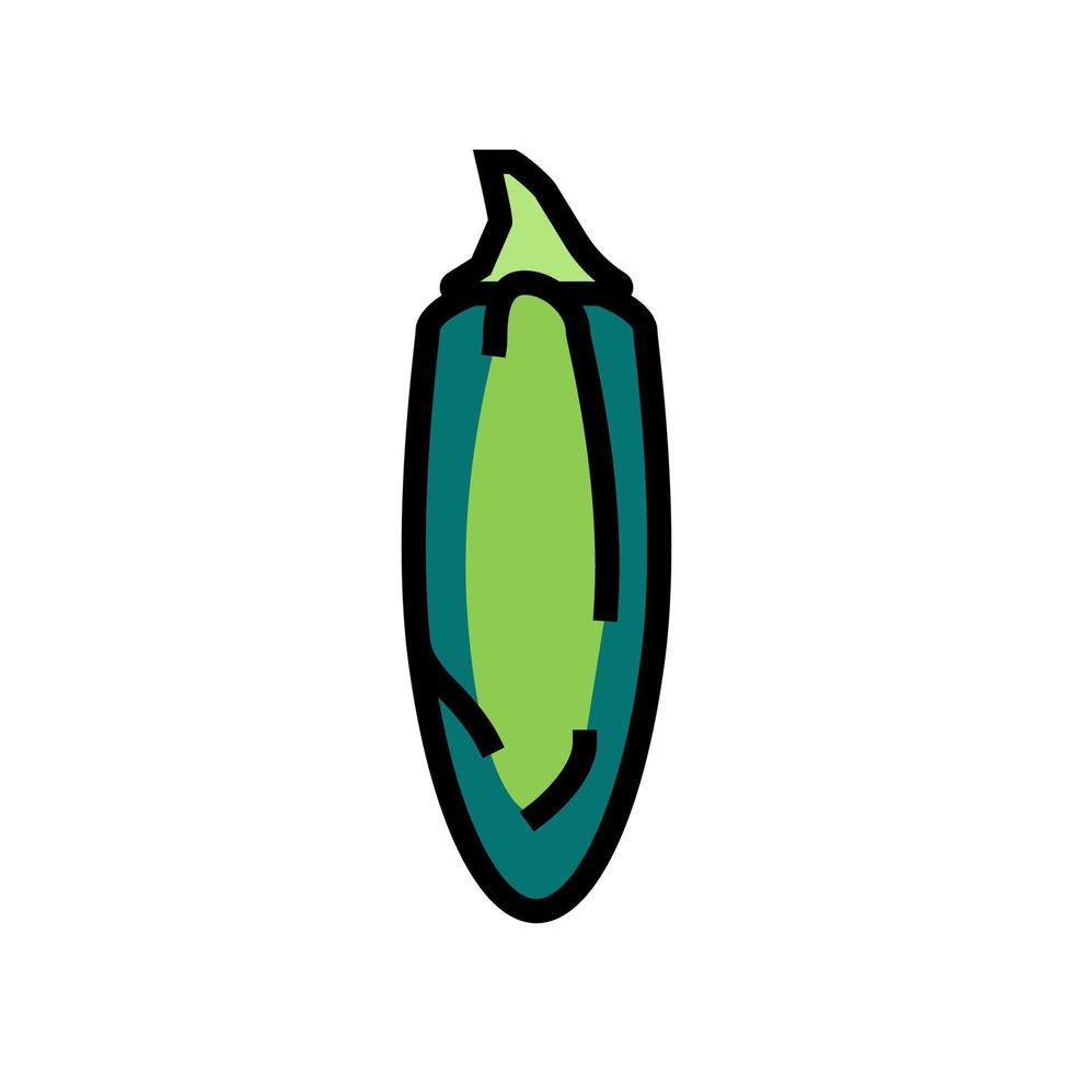ilustración de vector de icono de color de pimiento jalapeño