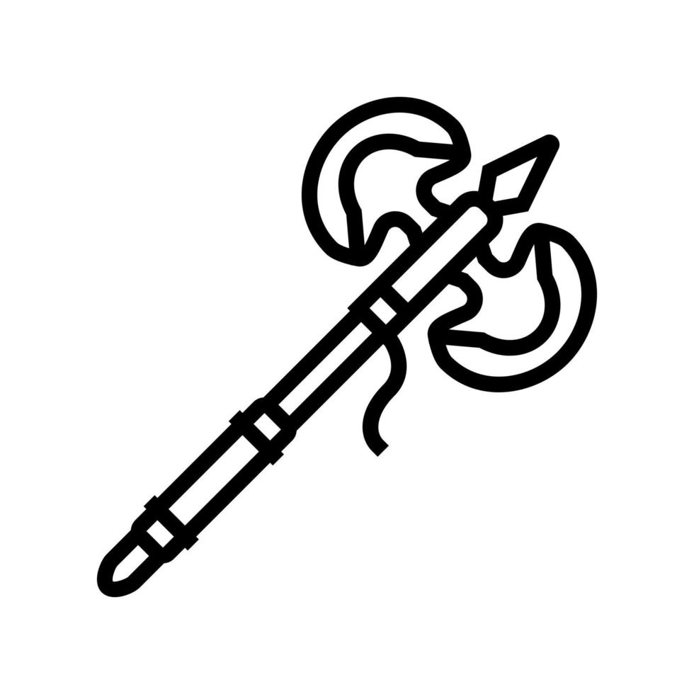 ax weapon line icon vector illustration