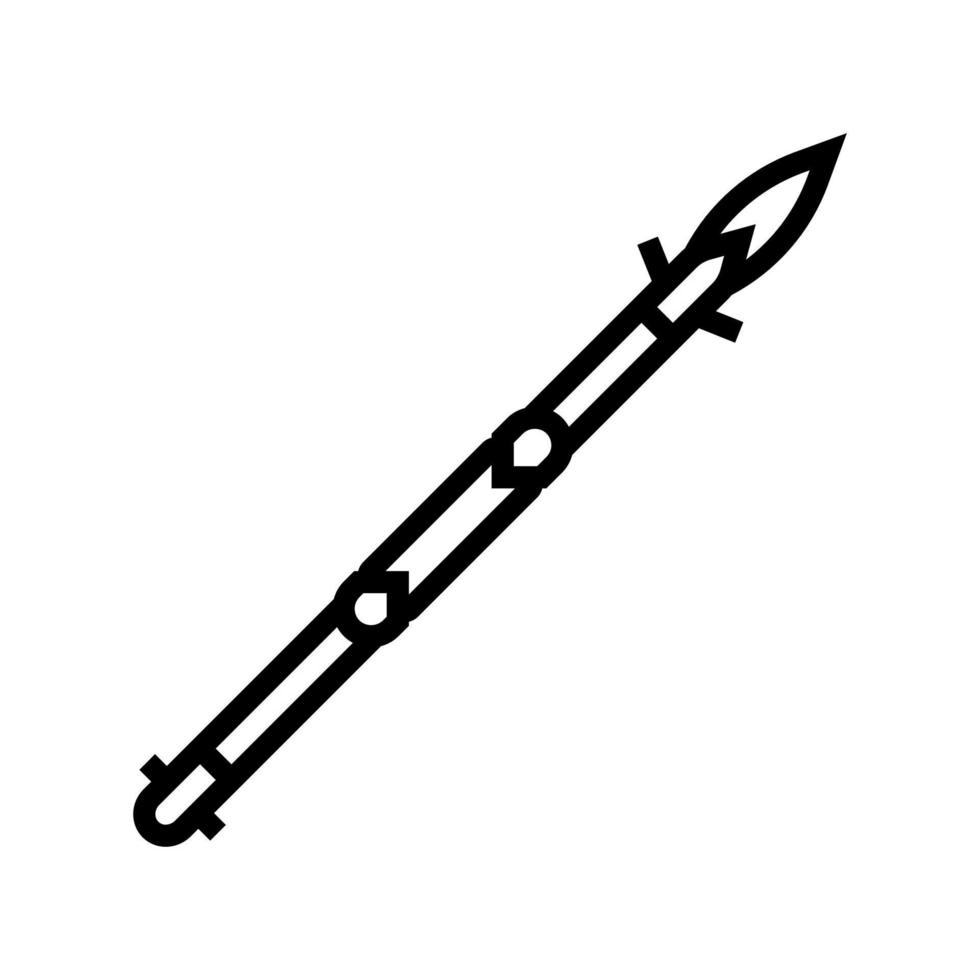 spear weapon line icon vector illustration