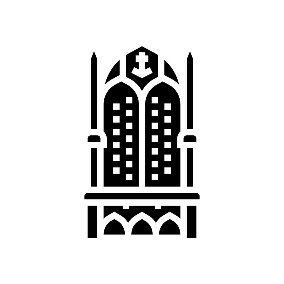throne king glyph icon vector illustration