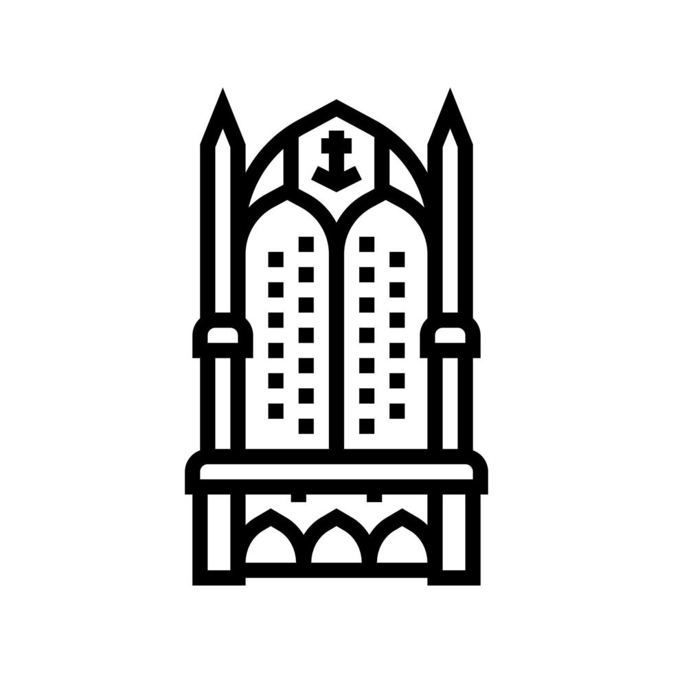 throne king line icon vector illustration