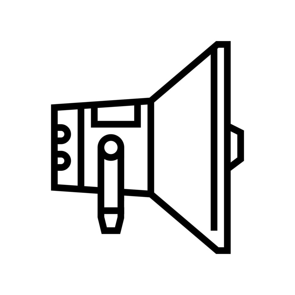 loudspeaker device line icon vector illustration