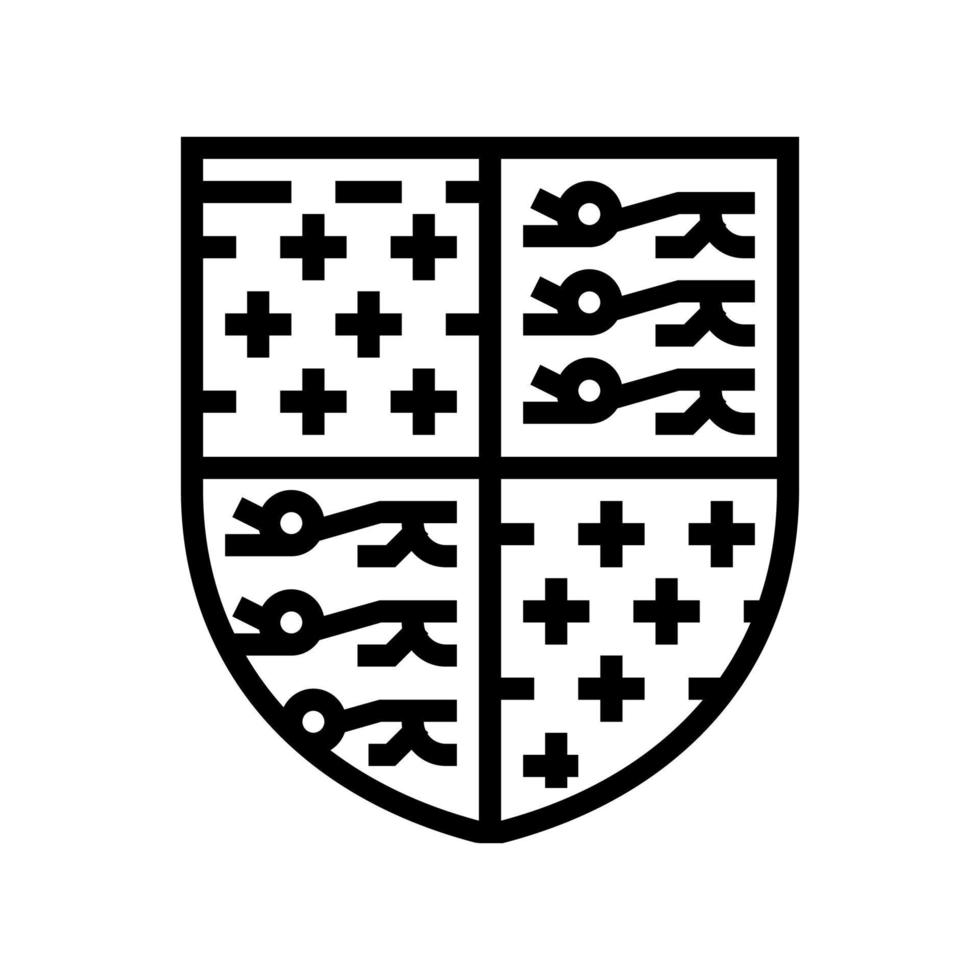 heraldry kingdom line icon vector illustration