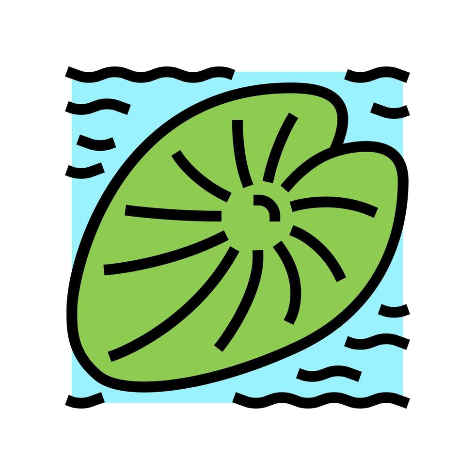 ilustración de vector de icono de color de hoja de agua