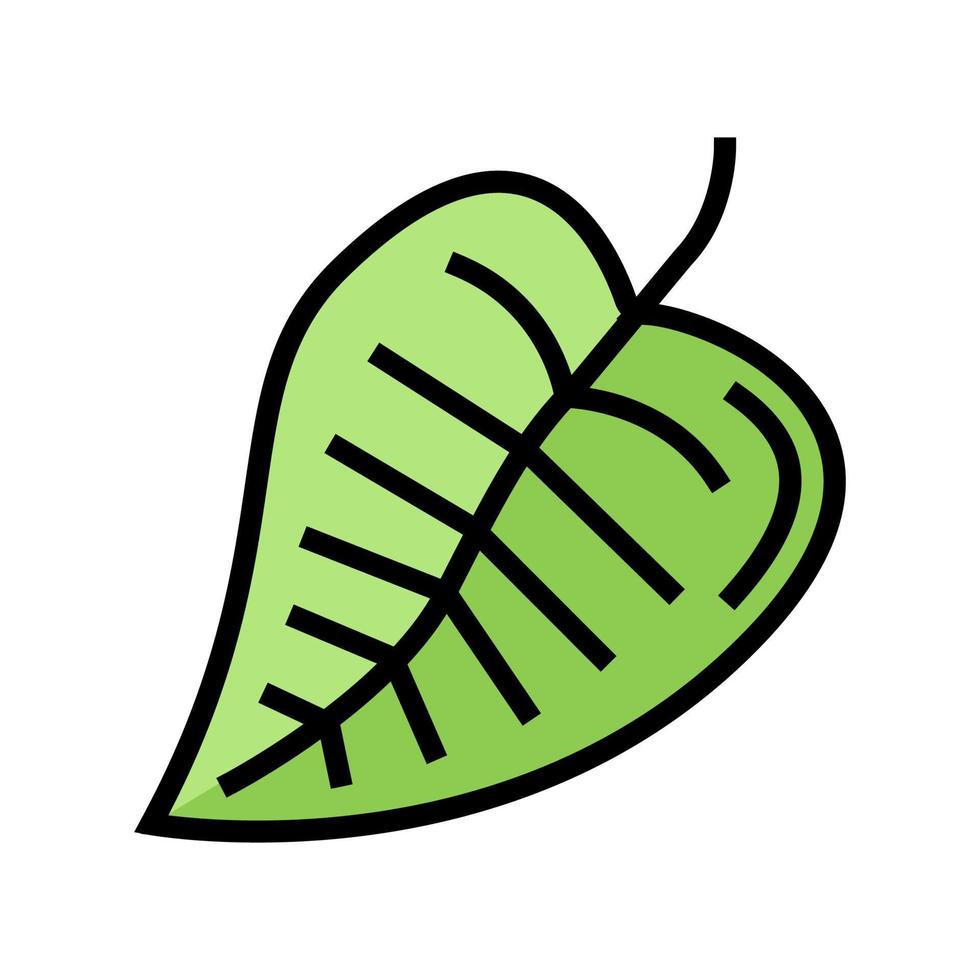 ilustración de vector de icono de color de hoja de planta